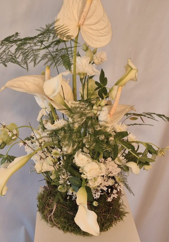Bouquet in Weiß und Grün